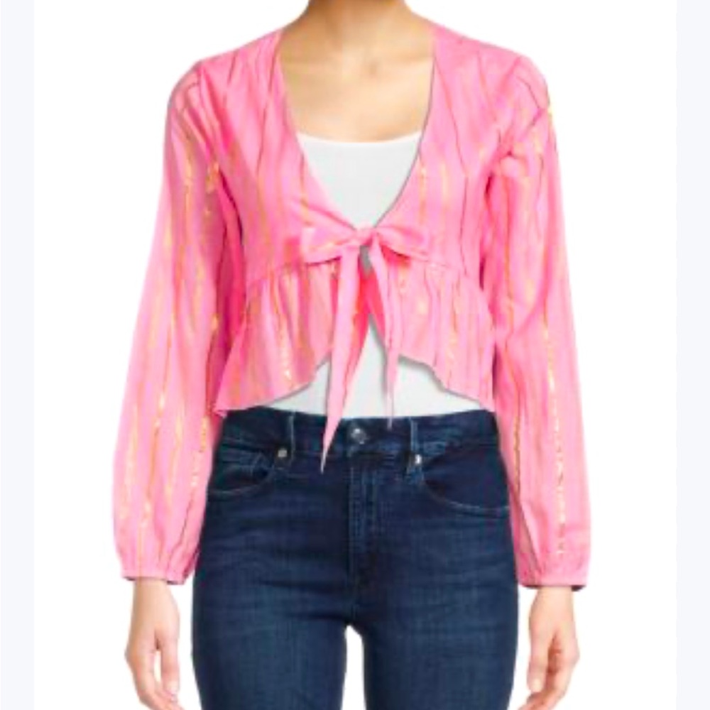 AREA STARS
St. Tropez Front Tie Crop Top size Large